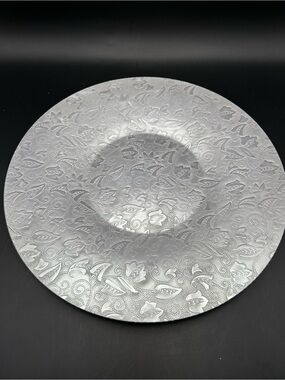 MCM Neocraft Everlast Silver Floral Embossed Platter